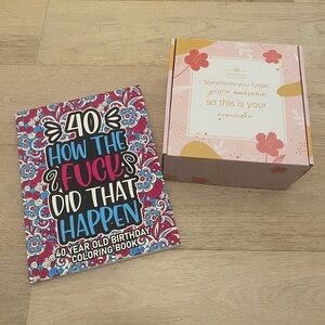 40th Birthday Gift 2 Candles, Cup, Keychain, Coloring Book, Jewelry Cloth,Mirror